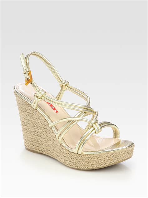 prada wedge sandals red|prada slide sandals kitten heel.